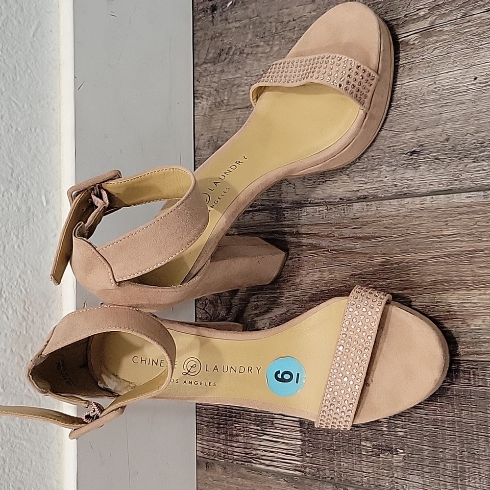 Chinese Laundry Rose Gold Chuncky Heel